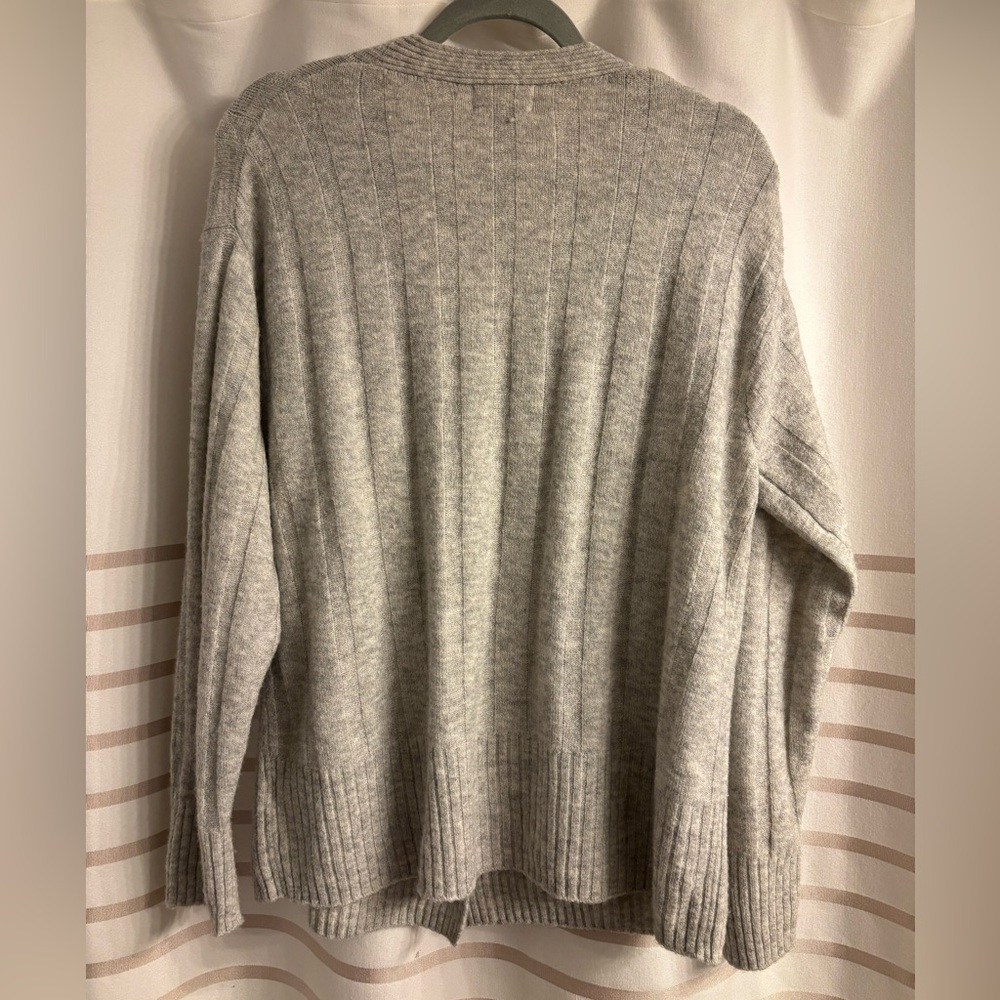 Universal Thread Light Gray Ribbed Cardigan - Picture 4 of 4
